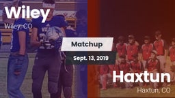 Matchup: Wiley vs. Haxtun  2019