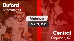 Matchup: Buford vs. Central  2016