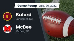 Recap: Buford  vs. McBee  2022
