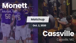 Matchup: Monett  vs. Cassville  2020