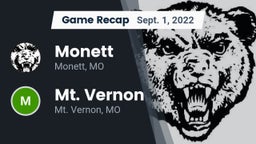 Recap: Monett  vs. Mt. Vernon  2022
