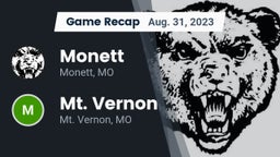Recap: Monett  vs. Mt. Vernon  2023