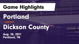 Portland  vs Dickson County Game Highlights - Aug. 28, 2021