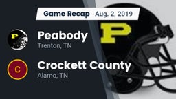 Recap: Peabody  vs. Crockett County  2019