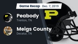 Recap: Peabody  vs. Meigs County  2019