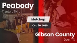 Matchup: Peabody vs. Gibson County  2020