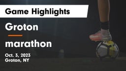 Groton  vs marathon Game Highlights - Oct. 3, 2023