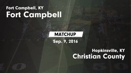 Matchup: Fort Campbell vs. Christian County  2016
