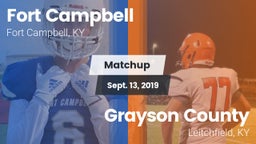 Matchup: Fort Campbell vs. Grayson County  2019