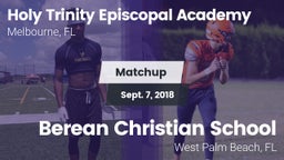 Matchup: Holy Trinity Episcop vs. Berean Christian School 2018