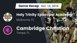 Recap: Holy Trinity Episcopal Academy vs. Cambridge Christian  2018