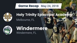 Recap: Holy Trinity Episcopal Academy vs. Windermere  2018