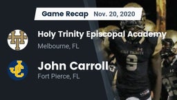 Recap: Holy Trinity Episcopal Academy vs. John Carroll  2020