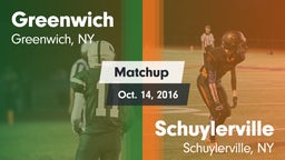 Matchup: Greenwich vs. Schuylerville  2016
