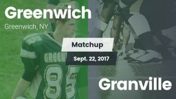 Matchup: Greenwich vs. Granville 2017