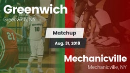 Matchup: Greenwich vs. Mechanicville  2018
