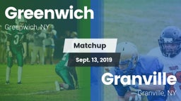 Matchup: Greenwich vs. Granville  2019