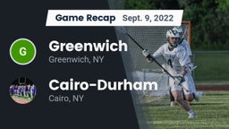 Recap: Greenwich  vs. Cairo-Durham  2022