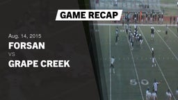 Recap: Forsan  vs. Grape Creek  2015