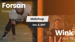 Matchup: Forsan vs. Wink  2017