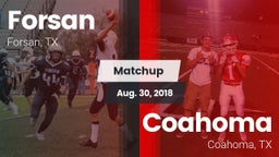 Matchup: Forsan vs. Coahoma  2018