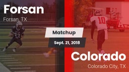 Matchup: Forsan vs. Colorado  2018