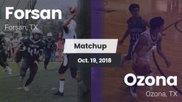 Matchup: Forsan vs. Ozona  2018