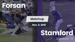 Matchup: Forsan vs. Stamford  2018