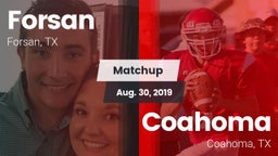 Matchup: Forsan vs. Coahoma  2019