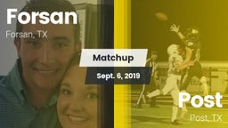 Matchup: Forsan vs. Post  2019