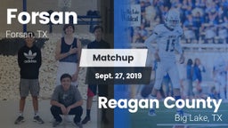 Matchup: Forsan vs. Reagan County  2019
