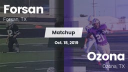 Matchup: Forsan vs. Ozona  2019