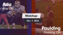 Matchup: Ada vs. Paulding  2016