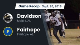 Recap: Davidson  vs. Fairhope  2018