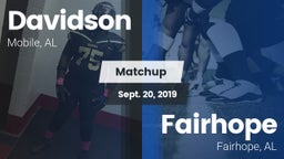 Matchup: Davidson vs. Fairhope  2019