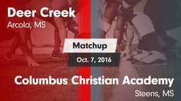 Matchup: Deer Creek vs. Columbus Christian Academy 2016