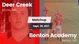 Matchup: Deer Creek vs. Benton Academy  2017