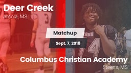 Matchup: Deer Creek vs. Columbus Christian Academy 2018