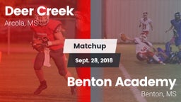 Matchup: Deer Creek vs. Benton Academy  2018