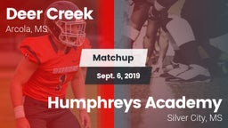 Matchup: Deer Creek vs. Humphreys Academy 2019