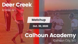 Matchup: Deer Creek vs. Calhoun Academy 2020