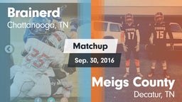 Matchup: Brainerd vs. Meigs County  2016
