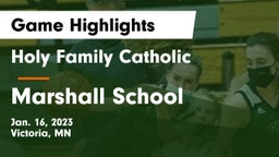 Holy Family Catholic  vs Marshall School Game Highlights - Jan. 16, 2023