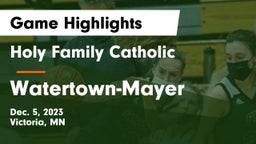 Holy Family Catholic  vs Watertown-Mayer  Game Highlights - Dec. 5, 2023
