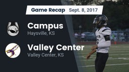 Recap: Campus  vs. Valley Center  2017