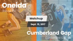 Matchup: Oneida vs. Cumberland Gap  2017