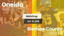 Matchup: Oneida vs. Bledsoe County  2018