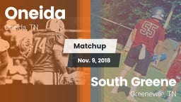 Matchup: Oneida vs. South Greene  2018
