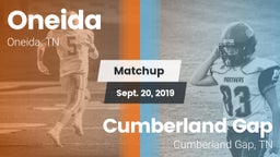 Matchup: Oneida vs. Cumberland Gap  2019