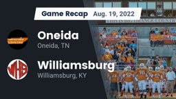 Recap: Oneida  vs. Williamsburg   2022